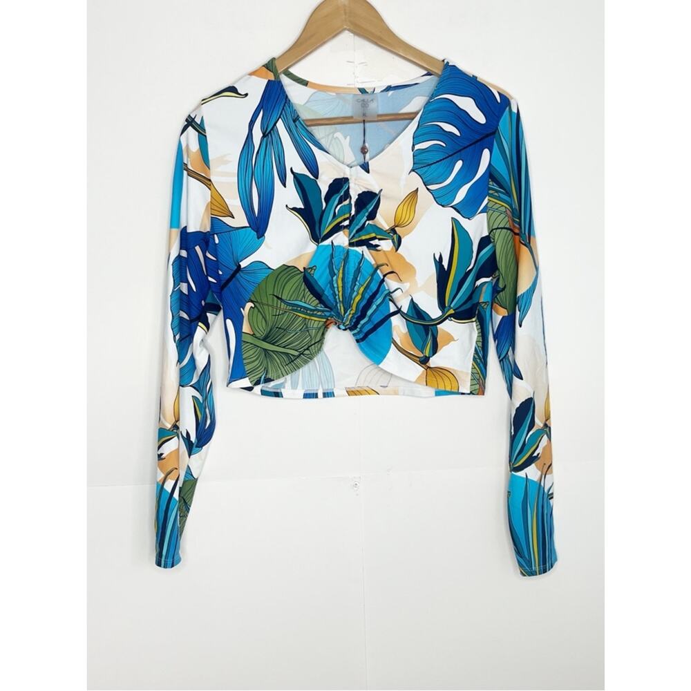 Calia Womens Ruched Rash Guard Size XL - Picture 2 of 7